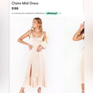 ✨ ClAIRE MIDI SIZE SM CHAMPAGNE LUXE SATIN✨